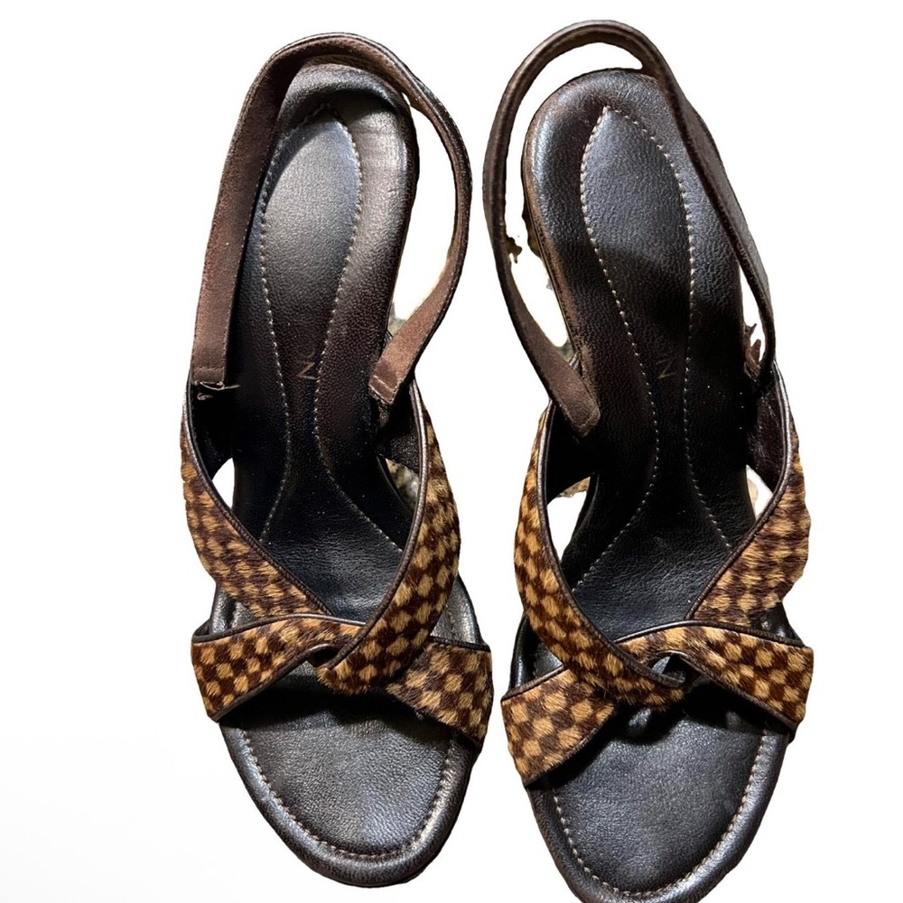 Louis Vuitton Brown Checkered Heels